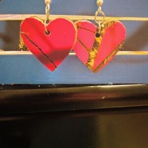 Pink realtree earrings